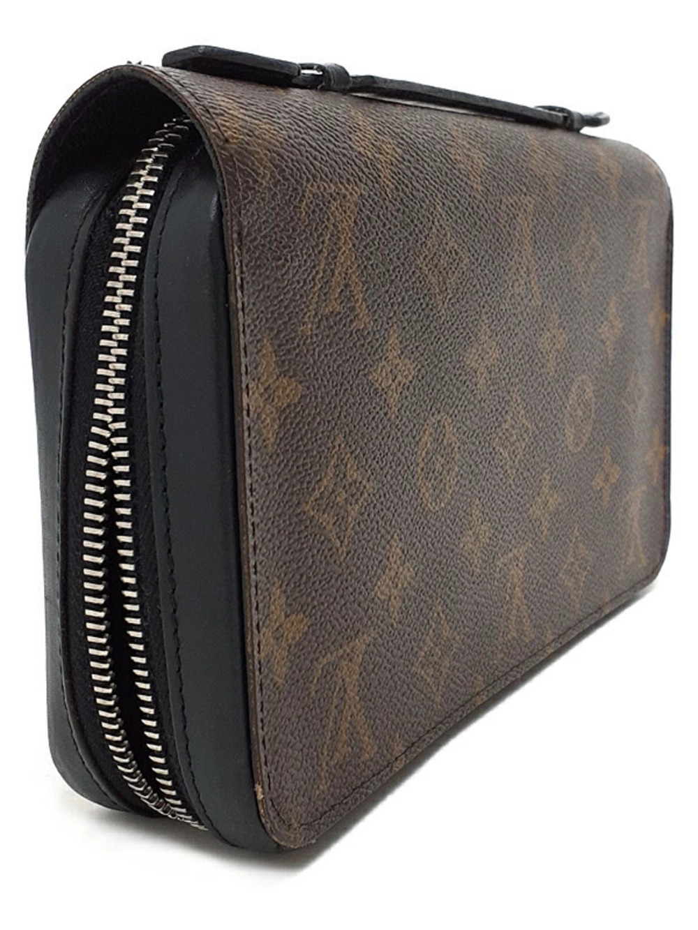 Louis Vuitton Macassar Zippy Long Zipper Round Monogram Wallet Brown